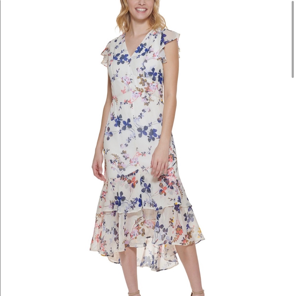 Floral print midi dress
